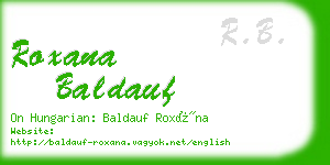 roxana baldauf business card